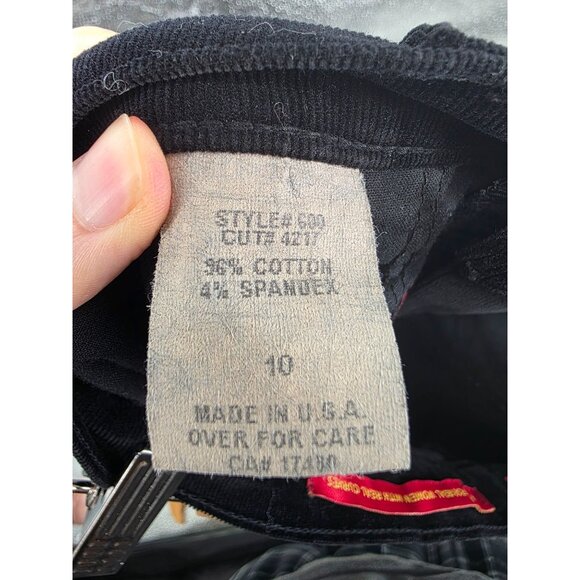 NYDJ Tummy Tuck Jeans Black Corduroy Pants Size 10 - Picture 5 of 7